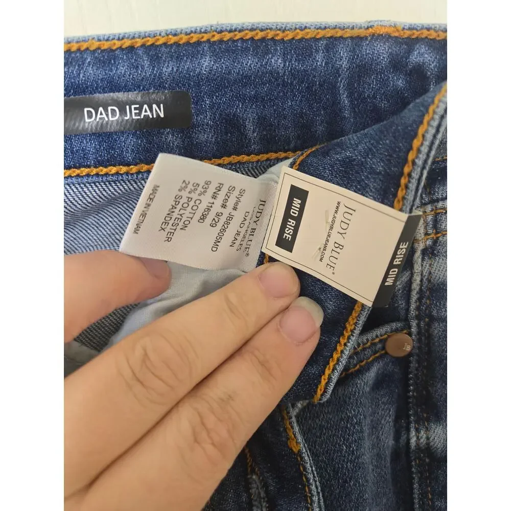 NWT‎ Judy Blue Jeans Dad Jean JB82605MD 9